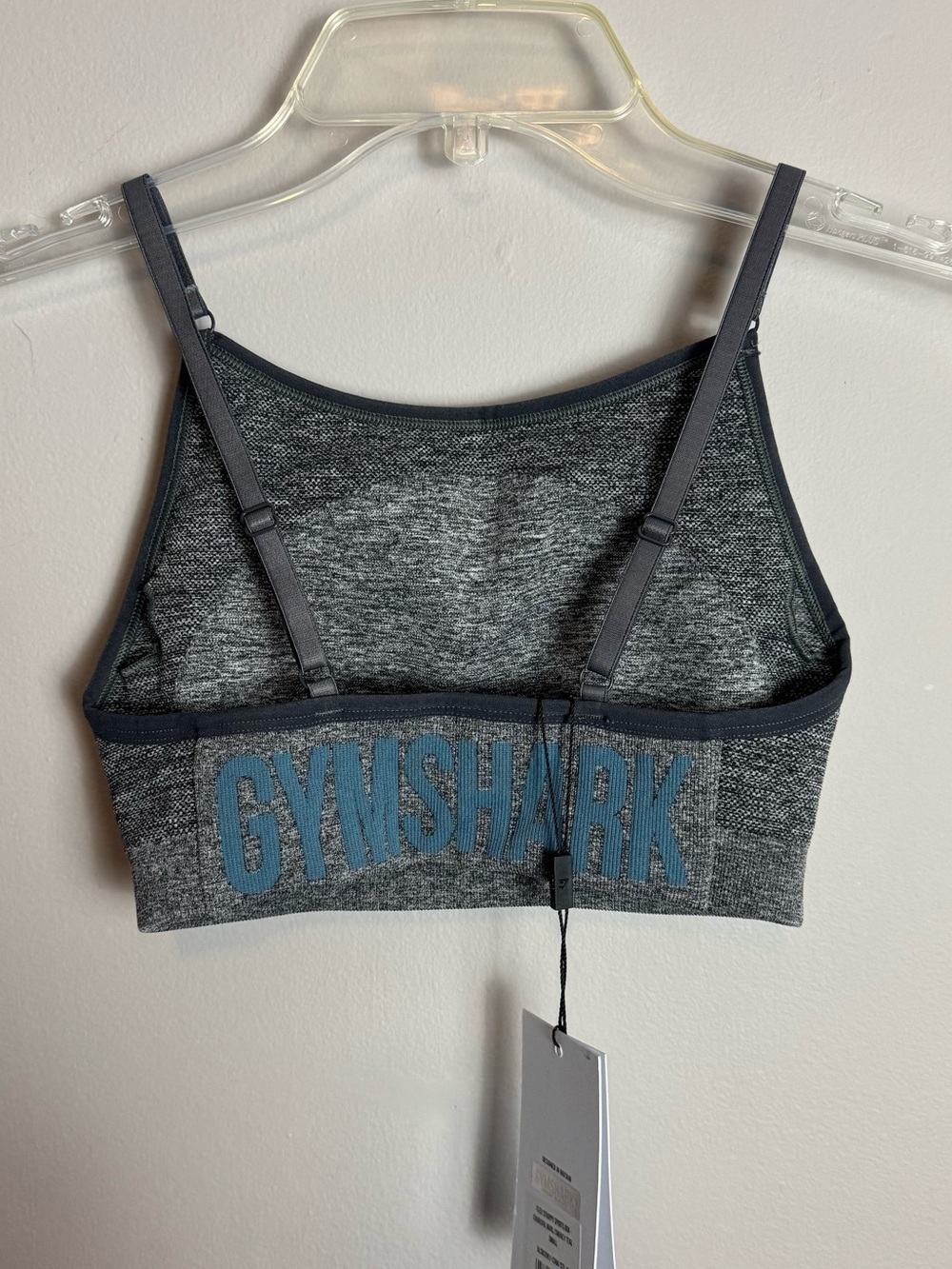 NWT Gymshark Flex Strappy Grey Marl Sports Bra Size Small